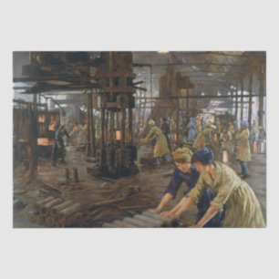 WW1 1918 Frauen bei der Arbeit in einer Munitionsf Seidenpapier