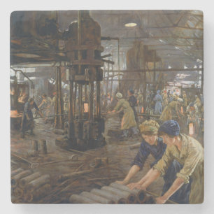 WW1 1918 Frauen bei der Arbeit in einer Munitionsf Steinuntersetzer