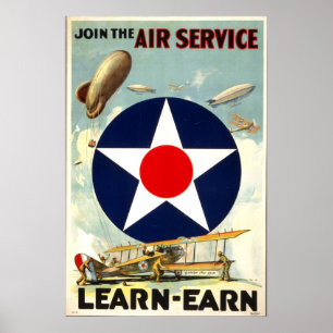 WW1 Army Air Corps rekrutiert Plakat
