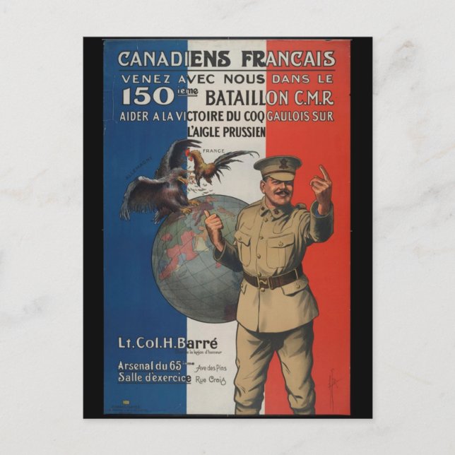 WW1 carte collectrice 1914 CANADA PROPAGANDA (Devant)