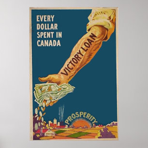 WW1 Kanadisches Patriotisches Kanada Wohlstandsarm Poster