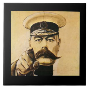 WW1 Lord Kitchener Keramik Feature Tile. Fliese