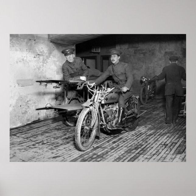 WW1 Motorradwagen Poster (Vorne)
