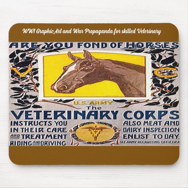 "WW1 Veterinary Recruitment Poster" Mousepad (Vorne)