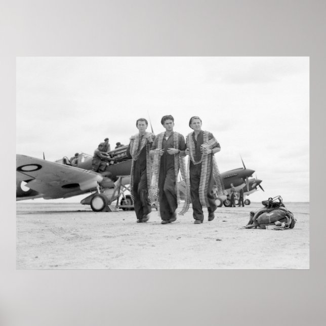 WW2 Airplane Ammunition, 1940s Poster (Vorne)