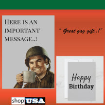 WW2 Army Typ Fab Funny Birthday