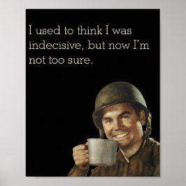 WW2 Army Typ Fab Funny Decision Poster