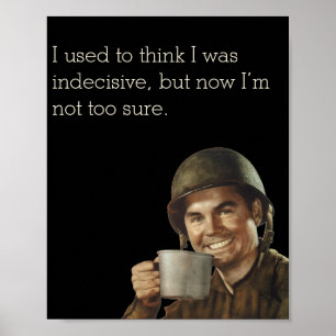 WW2 Army Typ Fab Funny Decision Poster