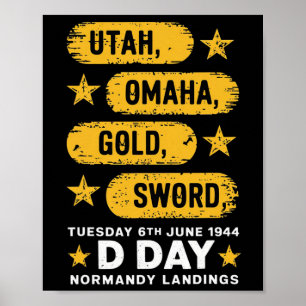 Ww2 D Day Beaches Weltkrieg 2 Army Hero Normandie Poster