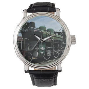WW2 Dampfzug an der Kwai-Brücke Armbanduhr