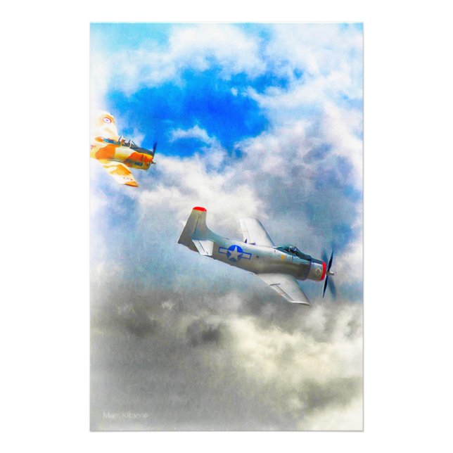 WW2-Flugzeuge LUFTFAHRTRAUBER Fotodruck (Vorne)