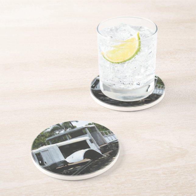 WW2 Militärzug an der Kwai-Brücke Untersetzer (Seite)