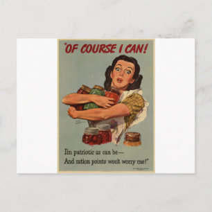 WW2-Plakat: Natürlich, ich kann! Postkarte