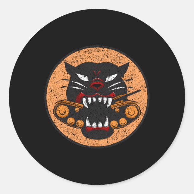 WW2 Tank Destroyer Division Panther Wwii Patch Dis Runder Aufkleber (Vorderseite)