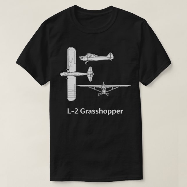 WW2 Taylorcraft L2 Grasshopper Flugzeug l2 Luftfah T-Shirt (Design vorne)