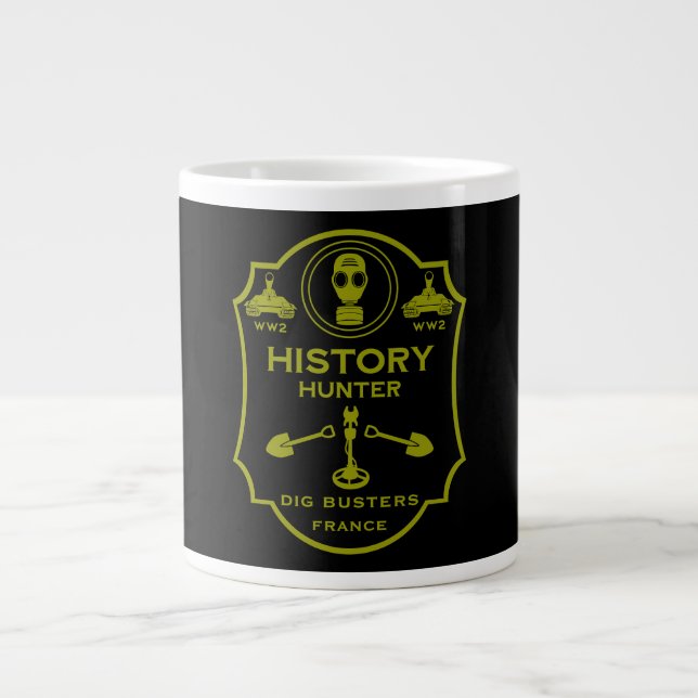 WW2 Trench Battlefield Metal Detecting Club Jumbo-Tasse (Vorderseite)