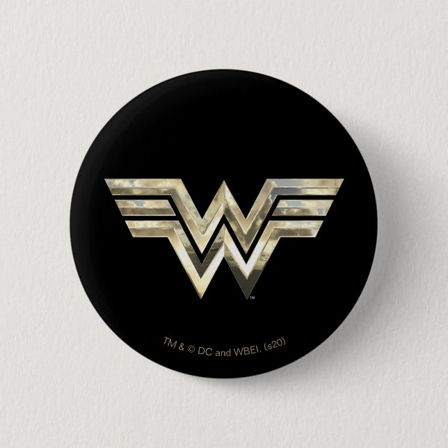 WW84 | Golden Wonder Woman Logo Button (Vorderseite)
