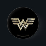 WW84 | Golden Wonder Woman Logo Button<br><div class="desc">Wonder Woman (1984) | Das Wonder Woman Logo in einem stilisierten Imitat Gold Metall Textur.</div>
