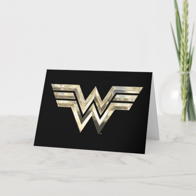 WW84| Golden Wonder Woman Logo Karte (Vorderseite)
