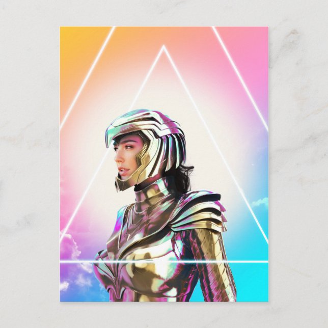 WW84 | Lo Fi Wonder Woman Golden Armor Portrait Einladungspostkarte (Vorderseite)