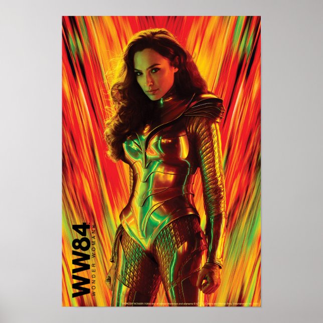 WW84 | Red-Orange Wonder Woman Kaleidoscope Poster (Vorne)