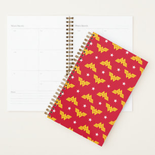 WW84 Red Wonder Woman Logo Et Stars Motif