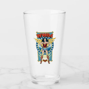 WW84  Retro Comic Wonder Woman Character Abzeichen Glas