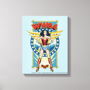 WW84  Retro Comic Wonder Woman Character Abzeichen Leinwanddruck