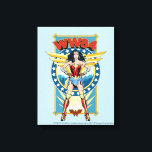 WW84 | Retro Comic Wonder Woman Charakter Abzeiche Leinwanddruck<br><div class="desc">Wonder Woman (1984) | Ein Retro-Comic Buch Stil Abzeichen von Wonder Woman mit "WW84" geschrieben Overhead.</div>