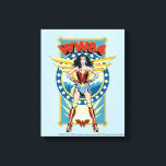 WW84 | Retro Comic Wonder Woman Charakter Abzeiche Leinwanddruck<br><div class="desc">Wonder Woman (1984) | Ein Retro-Comic Buch Stil Abzeichen von Wonder Woman mit "WW84" geschrieben Overhead.</div>