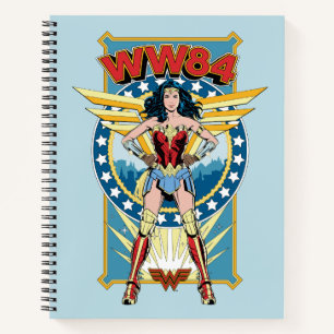 WW84 Retro Comic Wonder Woman Charakter Abzeiche Notizbuch