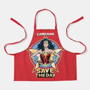 WW84  Retten The Day Wonder Woman Retro Comic Art Schürze