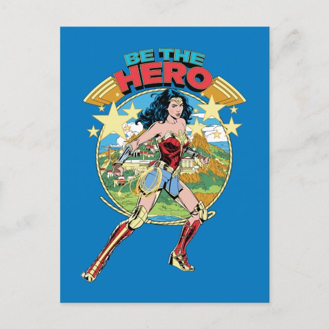 WW84 | Themyscira Wonder Woman Retro Comic Art Einladungspostkarte (Vorderseite)