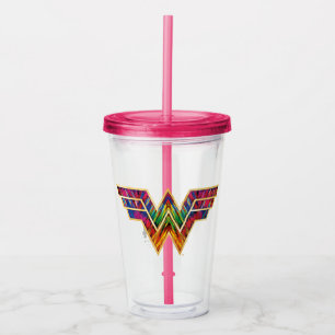 WW84 Woman Kaleidoskop Logo Acryltrinkbecher