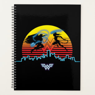 WW84 Wonder Woman & Cheetah Retrowave Sunset Planer