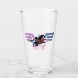 WW84  Wonder Woman Flying Lo Fi Pastel Grafik Glas