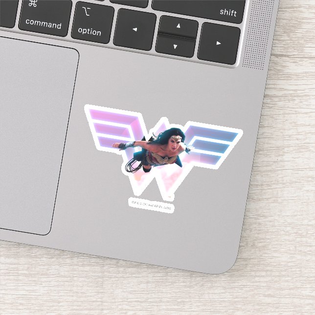 WW84 | Wonder Woman Flying Lo Fi Pastel Graphic Aufkleber (Detail)