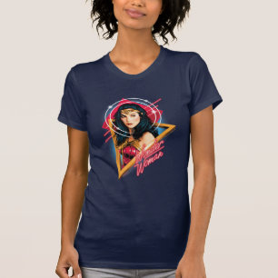 WW84   Wonder Woman Retrowave Character Abzeichen T-Shirt