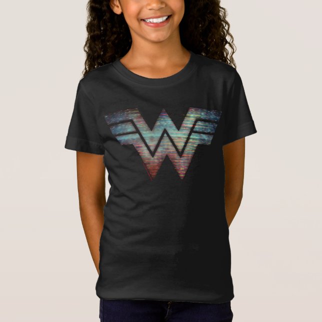 WW84 | Wonder Woman TV Static Logo T-Shirt (Vorderseite)