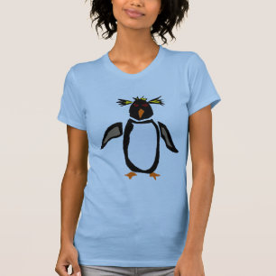 WW-Funny Rockhopper Penguin Primitive Art T-Shirt