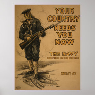 WW I Ihr Land benötigt Sie Poster