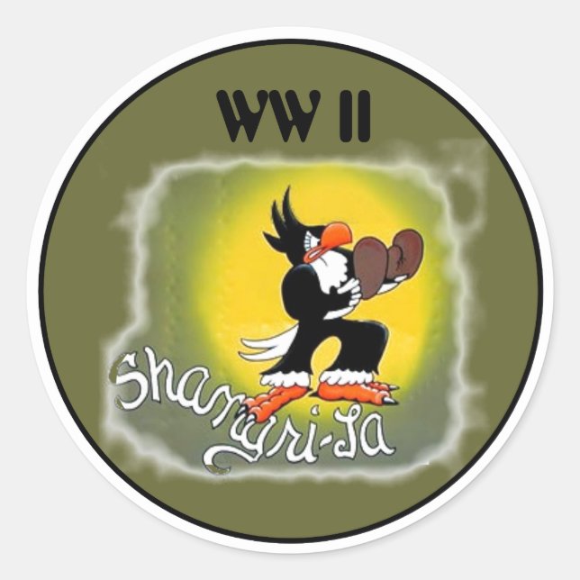 WW II - NOSE ART.. RUNDER AUFKLEBER (Vorderseite)
