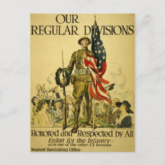 WWI amerikanische einziehenplakatpostkarte Postkarte