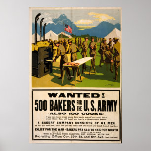 WWI amerikanisches einziehenplakat Poster