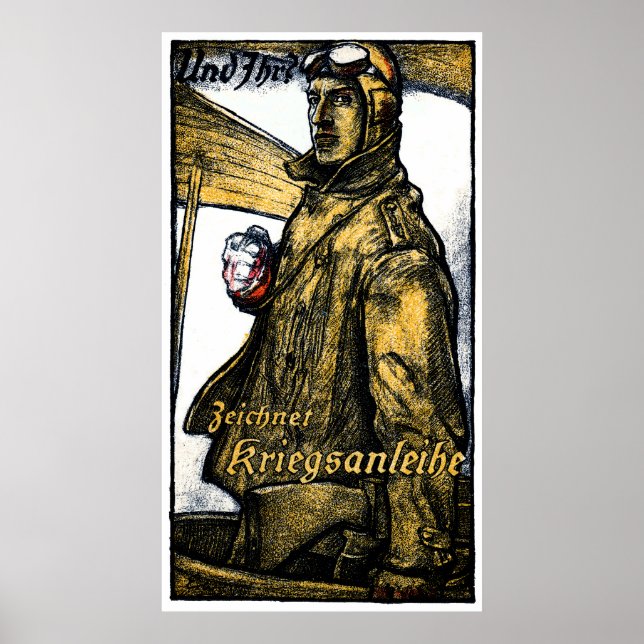 WWI - Anleihe des Deutschen Luftkriegs Poster (Vorne)