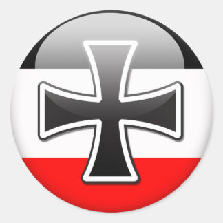 WWI der deutschen Flagge Runder Aufkleber