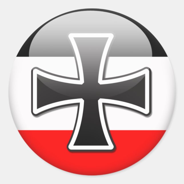 WWI der deutschen Flagge Runder Aufkleber (Vorderseite)