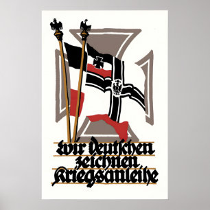 WWI Deutsches Propagandaplakat Wir Deutschen kaufe Poster