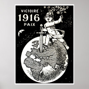 WWI Franzose-Sieg Poster