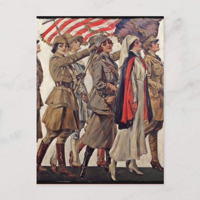 WWI - Frauen als Krankenpfleger Postkarte (Vorderseite)